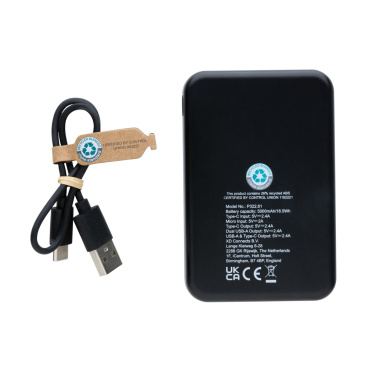 Logo trade corporate gift photo of: RCS recycled plastic 5.000 mAh powerbank