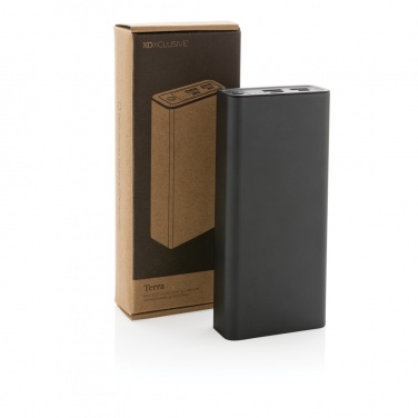 Logo trade promotional merchandise image of: Terra RCS recycled 20W aluminium powerbank 20.000 mAh