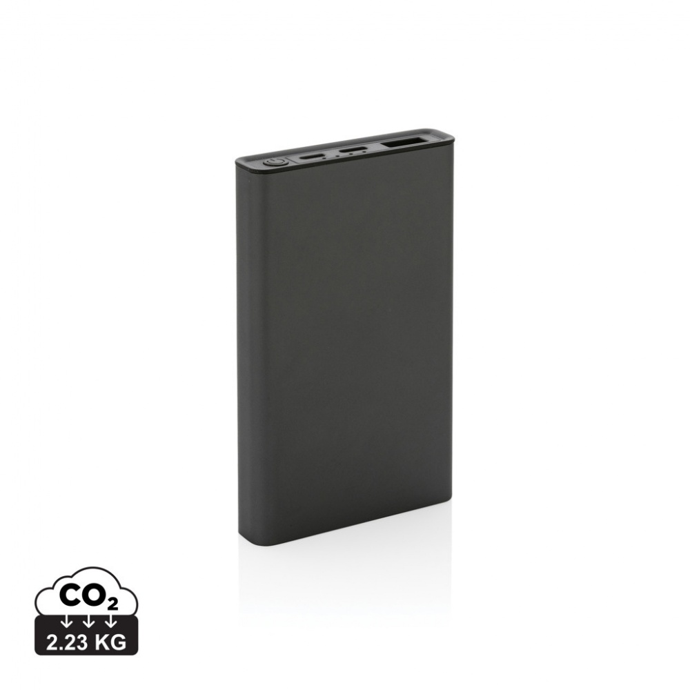 Logo trade corporate gifts image of: Terra RCS recycled aluminium powerbank 5.000 mAh