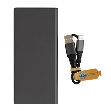 Logo trade promotional merchandise picture of: Terra RCS recycled 18W aluminium powerbank 10.000 mAh