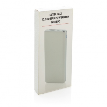 Logotrade promotional giveaways photo of: Ultra fast 10.000 mAh powerbank with PD