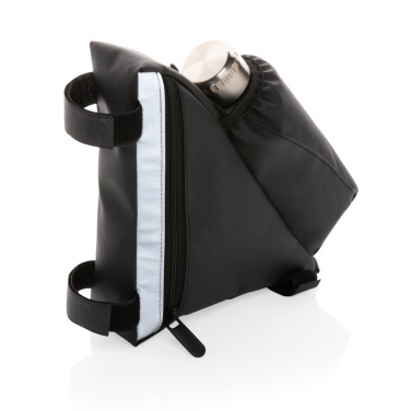 Logo trade promotional giveaway photo of: PU high visibility bike frame bag with bottle holder