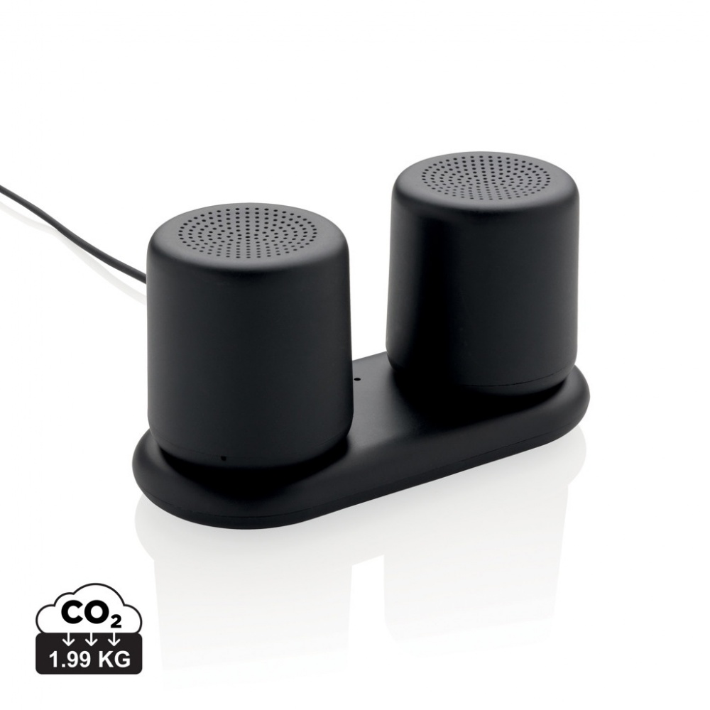 Logo trade business gift photo of: Double induction charging speaker