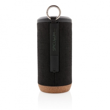 Logo trade corporate gifts image of: Baia 10W wireless speaker, cork
