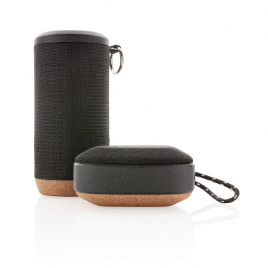 Logo trade advertising products image of: Baia 10W wireless speaker, cork