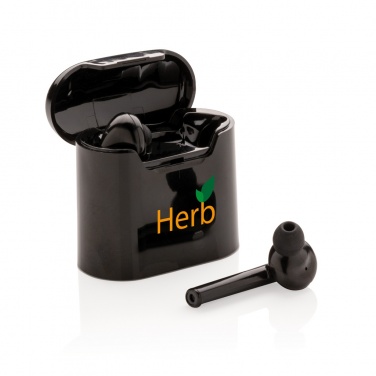 Logo trade business gift photo of: Liberty wireless earbuds in charging case