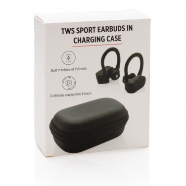 Logo trade corporate gifts picture of: TWS sport earbuds in charging case