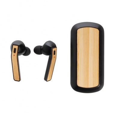 Logotrade advertising product image of: Bamboo Free Flow TWS earbuds in case