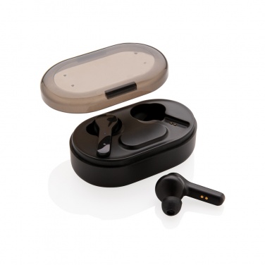 Logo trade promotional items picture of: Light up logo TWS earbuds in charging case