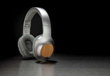 Logo trade corporate gifts image of: Dakota Bamboo wireless headphone