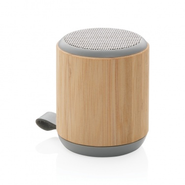 Logotrade advertising products photo of: Bamboo and fabric 3W wireless speaker