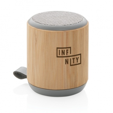 Logotrade corporate gifts photo of: Bamboo and fabric 3W wireless speaker