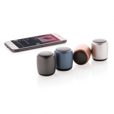 Logo trade promotional item photo of: Mini aluminium wireless speaker