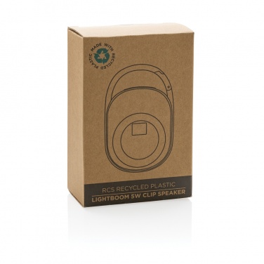 Logo trade promotional products picture of: RCS recycled plastic Lightboom 5W Clip speaker