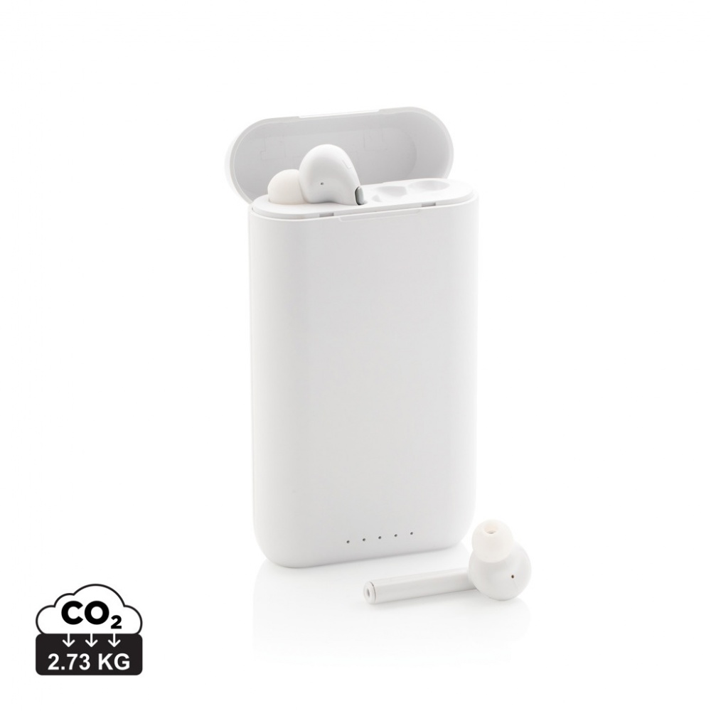 Logo trade promotional product photo of: Liberty TWS earbuds with 5.000 mAh powerbank
