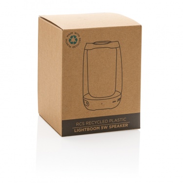 Logo trade promotional merchandise photo of: RCS recycled plastic Lightboom 5W speaker