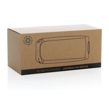 Logo trade promotional gifts image of: RCS recycled plastic Lightboom 10W speaker