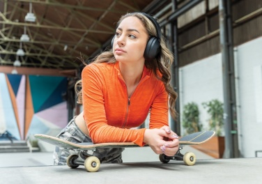 Logotrade promotional gift image of: Urban Vitamin Cupertino RCS rplastic ANC headphone