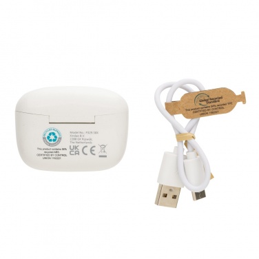 Logo trade promotional merchandise photo of: RCS recycled plastic Liberty Pro wireless earbuds