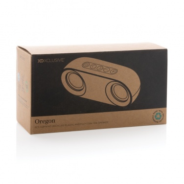 Logotrade promotional merchandise photo of: Oregon RCS recycled plastic and cork 10W speaker
