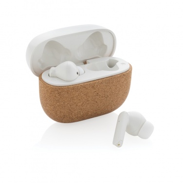 Logotrade promotional merchandise photo of: Oregon RCS recycled plastic and cork TWS earbuds