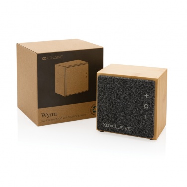 Logotrade promotional item image of: Wynn 5W bamboo wireless speaker