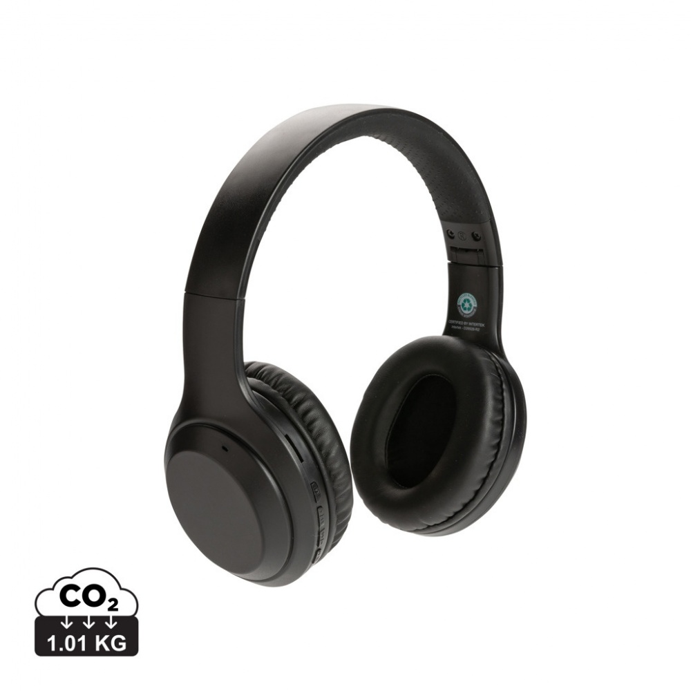 Logo trade promotional giveaway photo of: RCS standard recycled plastic headphone
