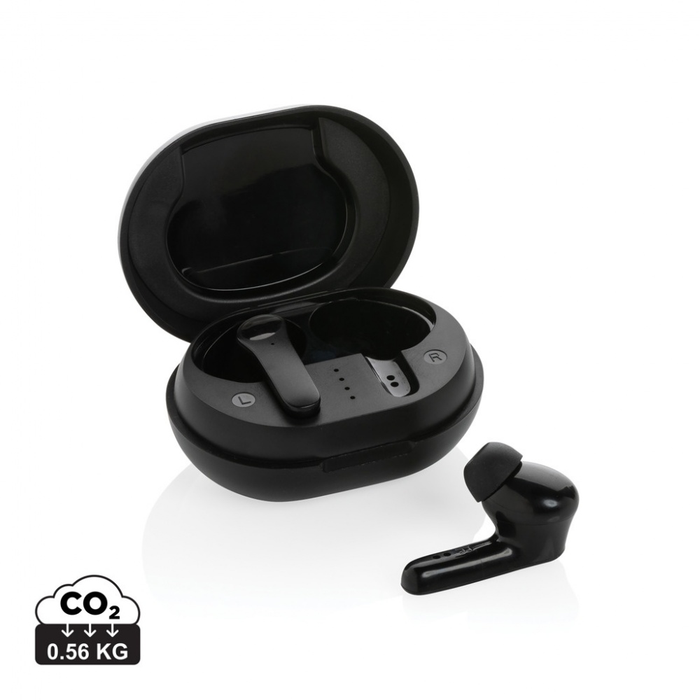 Logo trade promotional gift photo of: RCS standard recycled plastic TWS earbuds