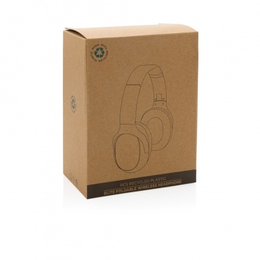 Logo trade promotional item photo of: RCS recycled plastic Elite Foldable wireless headphone