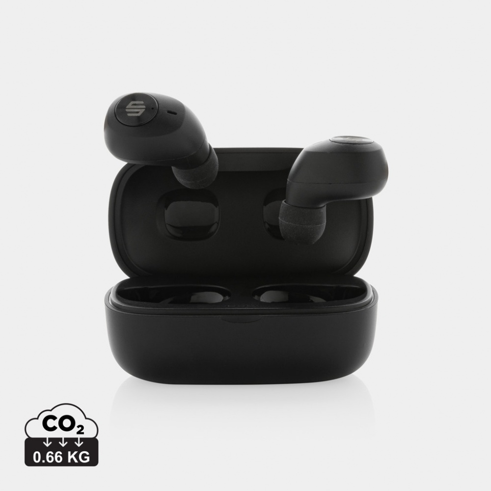 Logo trade promotional giveaways picture of: Urban Vitamin Palm Springs RCS rplastic ENC earbuds