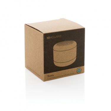 Logo trade promotional giveaway photo of: Terra RCS recycled aluminium 5W wireless speaker