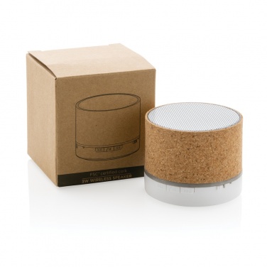 Logo trade promotional gifts picture of: Cork 3W wireless speaker