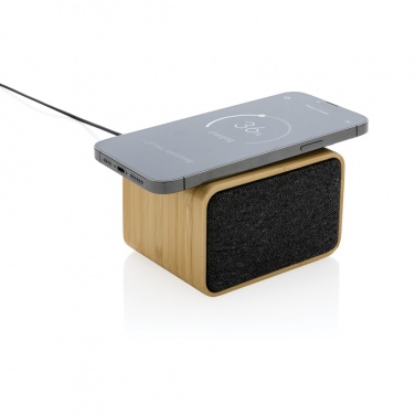 Logotrade advertising products photo of: RCS Rplastic 3W speaker with bamboo 5W wireless