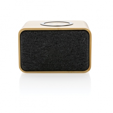 Logo trade promotional gift photo of: RCS Rplastic 3W speaker with bamboo 5W wireless