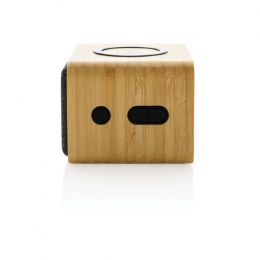 Logo trade promotional merchandise picture of: RCS Rplastic 3W speaker with bamboo 5W wireless
