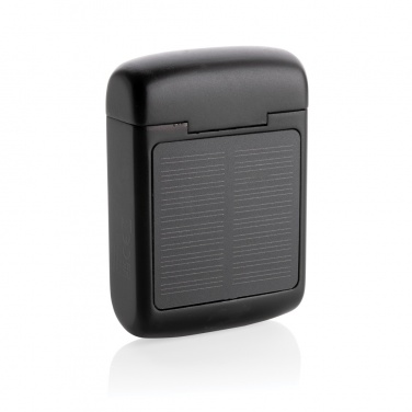 Logotrade promotional item picture of: Skywave RCS recycled plastic solar earbuds