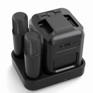 Logo trade corporate gift photo of: Singvibe RCS recycled plastic karaoke set with double mic