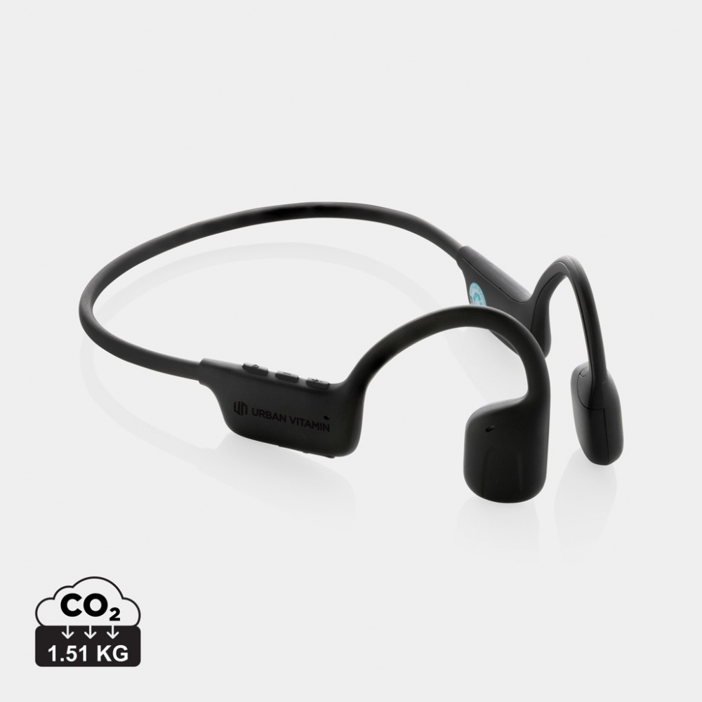 Logo trade promotional product photo of: Urban Vitamin Glendale RCS rplastic air conductive headphone