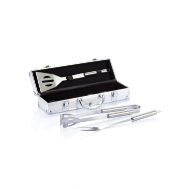 Logo trade promotional items picture of: 3 pcs barbecue set in aluminium box