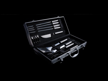 Logotrade promotional giveaway image of: 12 pcs barbecue set in aluminium box