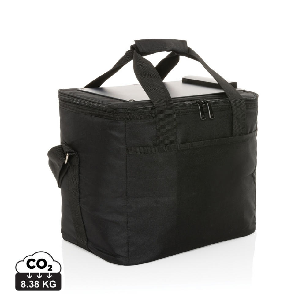 Logotrade corporate gift image of: Pedro AWARE™ RPET deluxe cooler bag with 5W solar panel