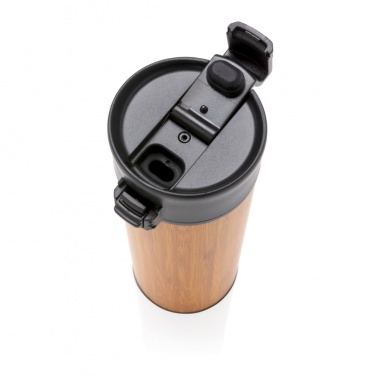 Logotrade advertising products photo of: Bogota vacuum bamboo coffee mug
