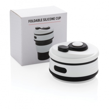 Logo trade promotional gift photo of: Foldable silicone cup