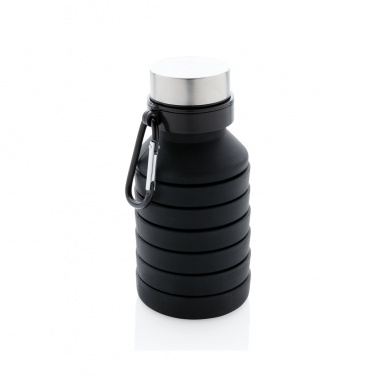 Logo trade promotional giveaway photo of: Leakproof collapsible silicone bottle with lid