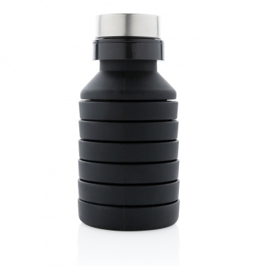 Logotrade promotional item image of: Leakproof collapsible silicone bottle with lid