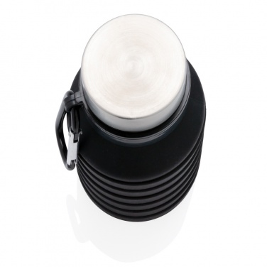 Logo trade corporate gifts picture of: Leakproof collapsible silicone bottle with lid