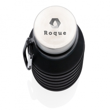 Logotrade promotional giveaway picture of: Leakproof collapsible silicone bottle with lid