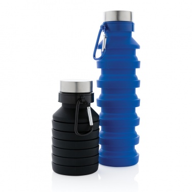 Logo trade promotional product photo of: Leakproof collapsible silicone bottle with lid