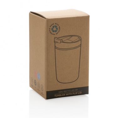 Logotrade advertising products photo of: GRS Recycled PP tumbler with flip lid