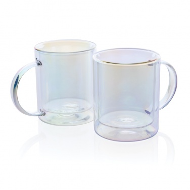 Logotrade corporate gifts photo of: Deluxe double wall electroplated glass mug
